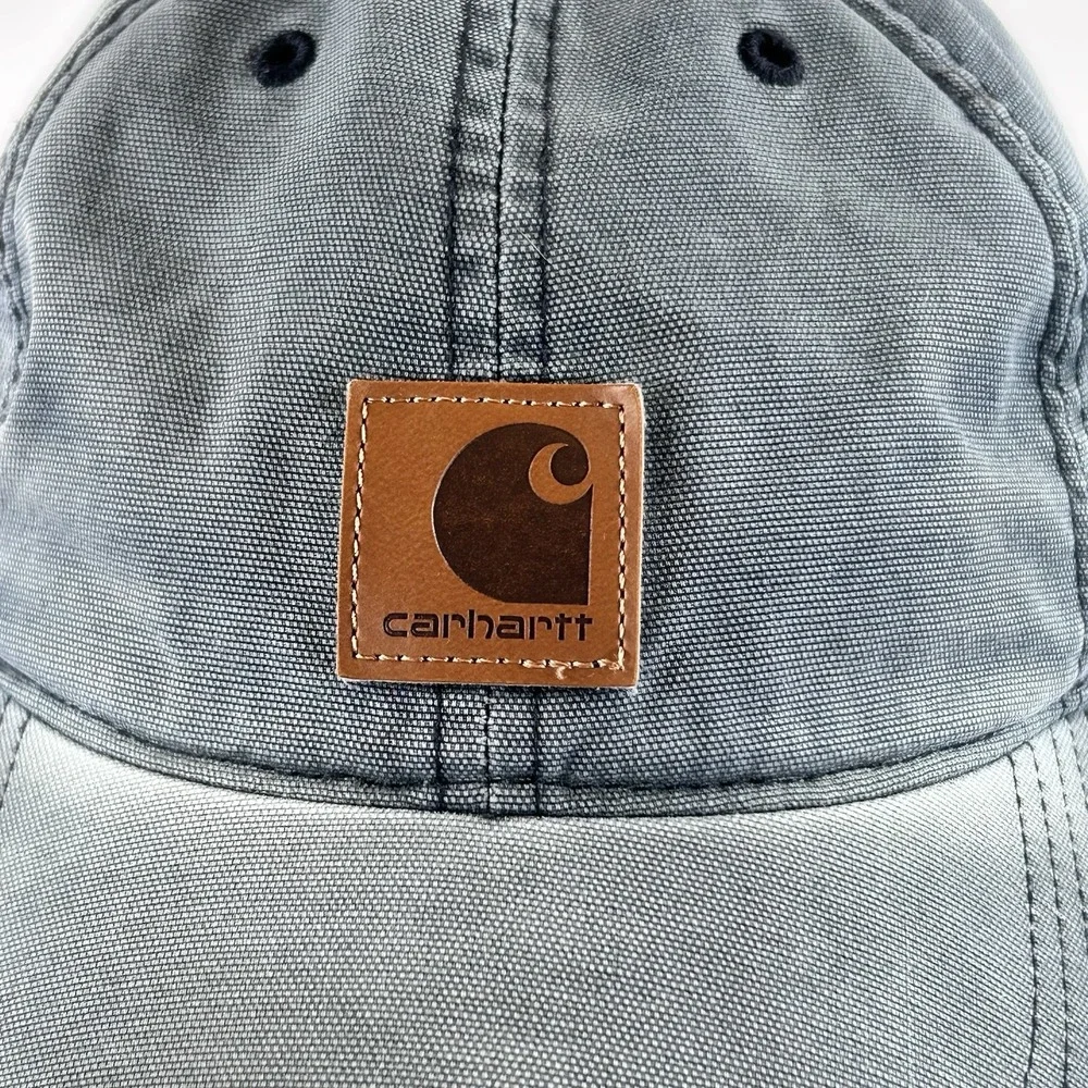 Men's Gray Carhartt Canvas Adjustable Strap Back Hat One Size Fits All